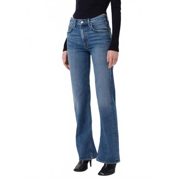 NEW AGOLDE mid rise kick bootcut jeans in curve - Picture 5 of 7